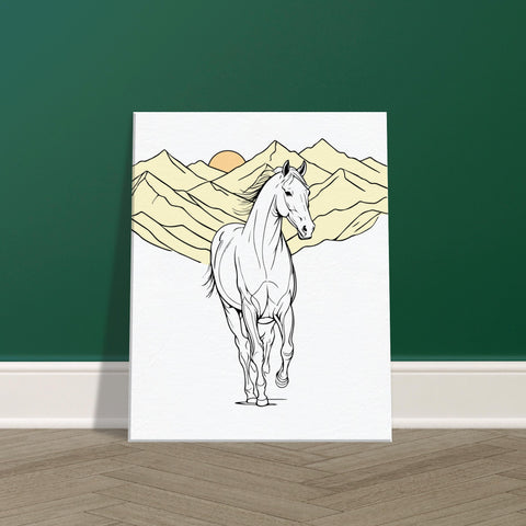 Image of Majestic Gallop - Elegant Horse Canvas Art
