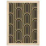 Timeless Elegance - Black and Gold Art Deco Masterpiece - A4 21x29.7 cm 8x12″ Wood frame - Framed Posters