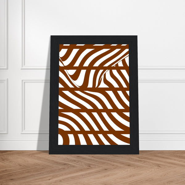 Flowing Lines - Contemporary Wall Art - - Wooden Framed Posters