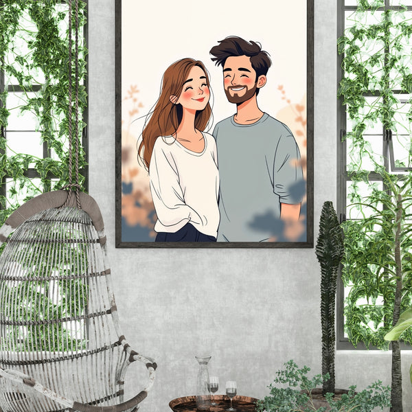 Timeless Couple’s Portrait - 16x24 - Framed Posters