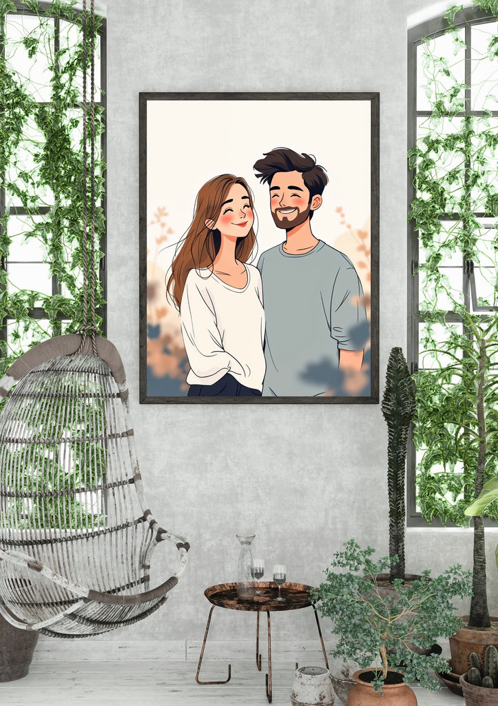 Timeless Couple’s Portrait - 16x24 - Framed Posters