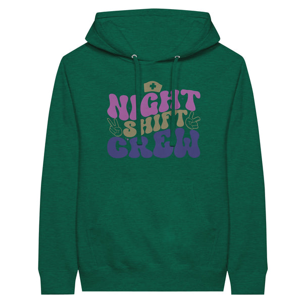 Night Shift Hero - Premium Unisex Pullover Hoodie - Heather Kelly - Print Material