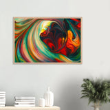 Emotional Color Wave Art – Wooden Framed Poster Gift - Wood frame - Wooden Framed Posters