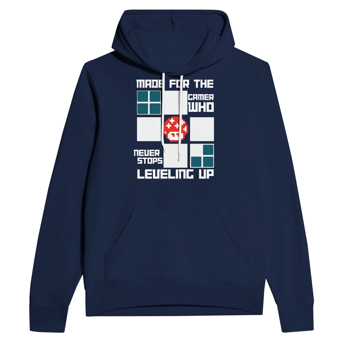 Power-Up Your Wardrobe with Pixel Art for Game Lovers - Navy - Hoodies