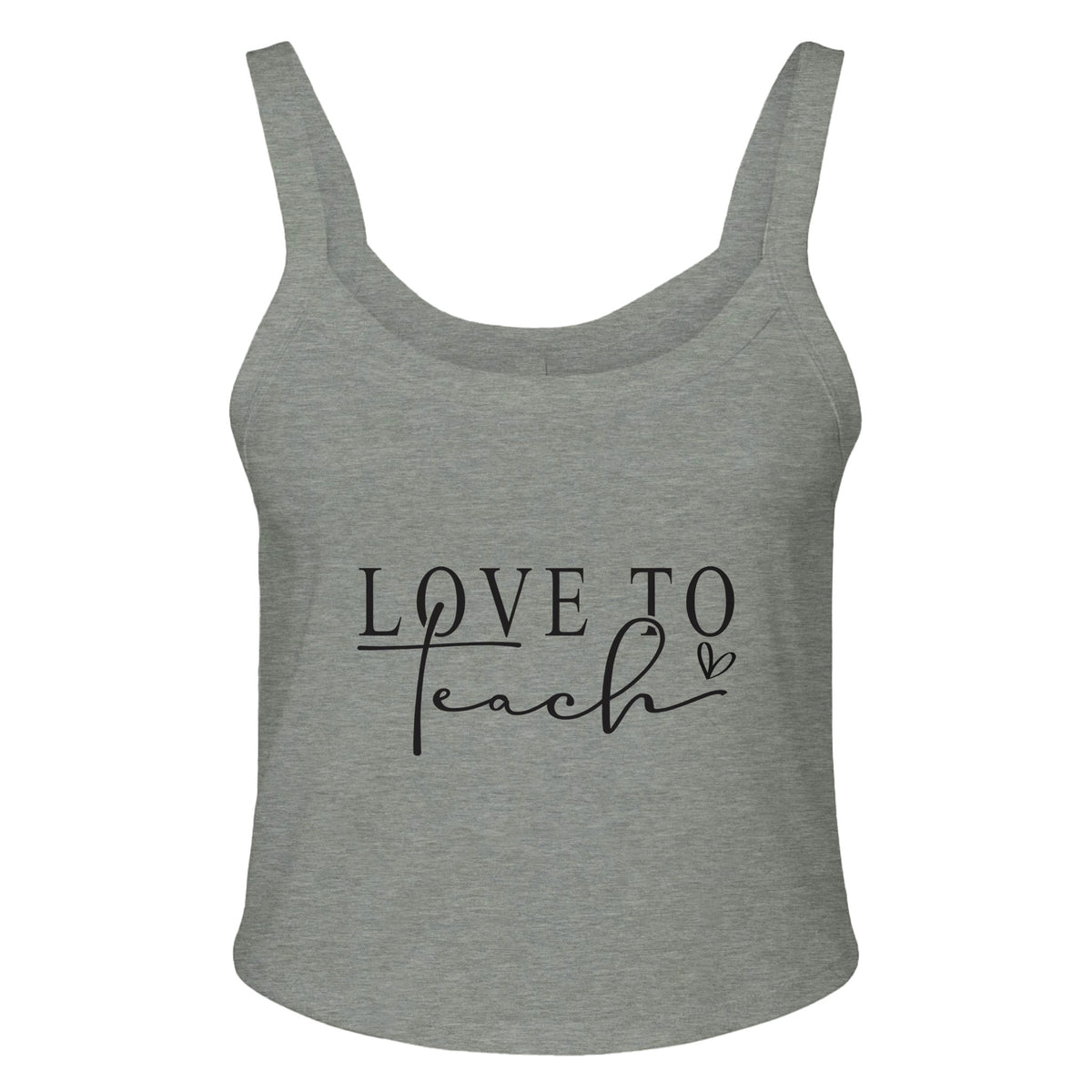 Educator's Pride - Love to Teach Cotton Tank - Athletic Heather - Tank Tops