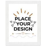 Art on Display - Ready-to-Hang Wooden Framed Customizable Poster - 15x20 cm 6x8″ White frame - Wooden Framed Posters