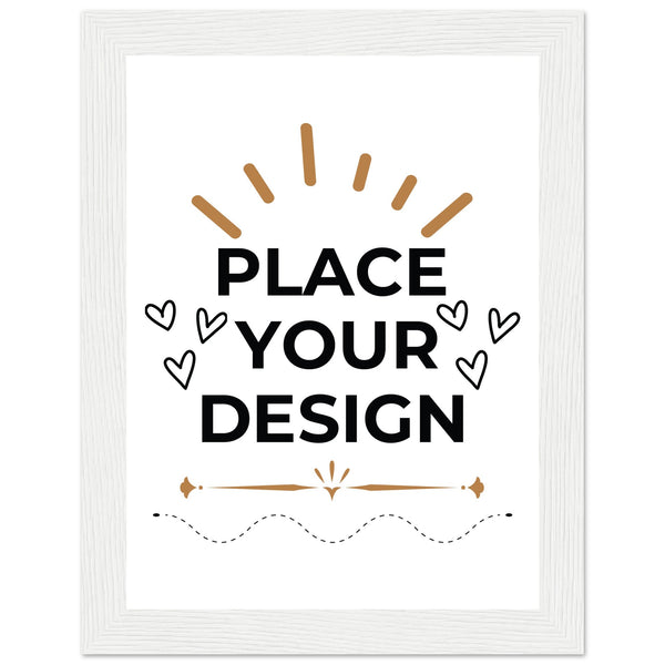 Art on Display - Ready-to-Hang Wooden Framed Customizable Poster - 15x20 cm 6x8″ White frame - Wooden Framed Posters