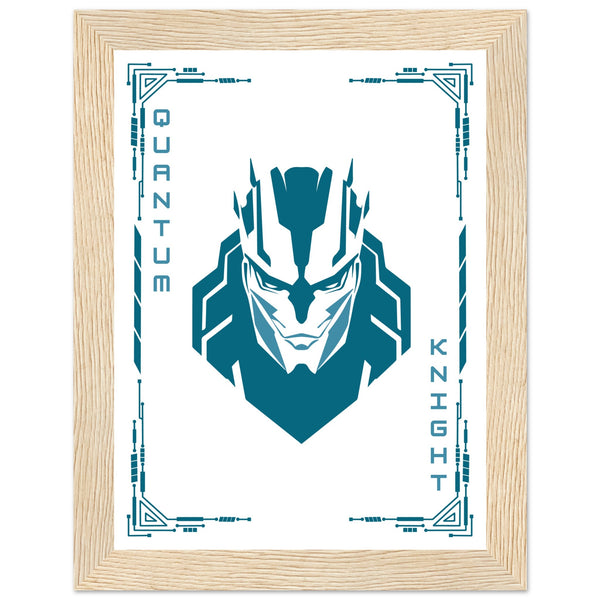 Transform Your Space - "Proton, Neural, Quantum Knights" Poster Set - 15x20 cm 6x8″ Wood frame Quantum Knight - Wooden Framed Posters