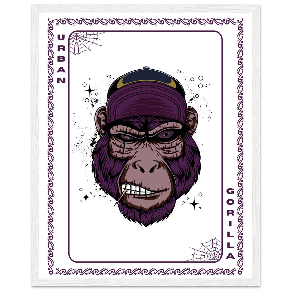 Elevate Your Decor - Steampunk, Funky, and Urban Gorilla Poster Set - - Wooden Framed Posters