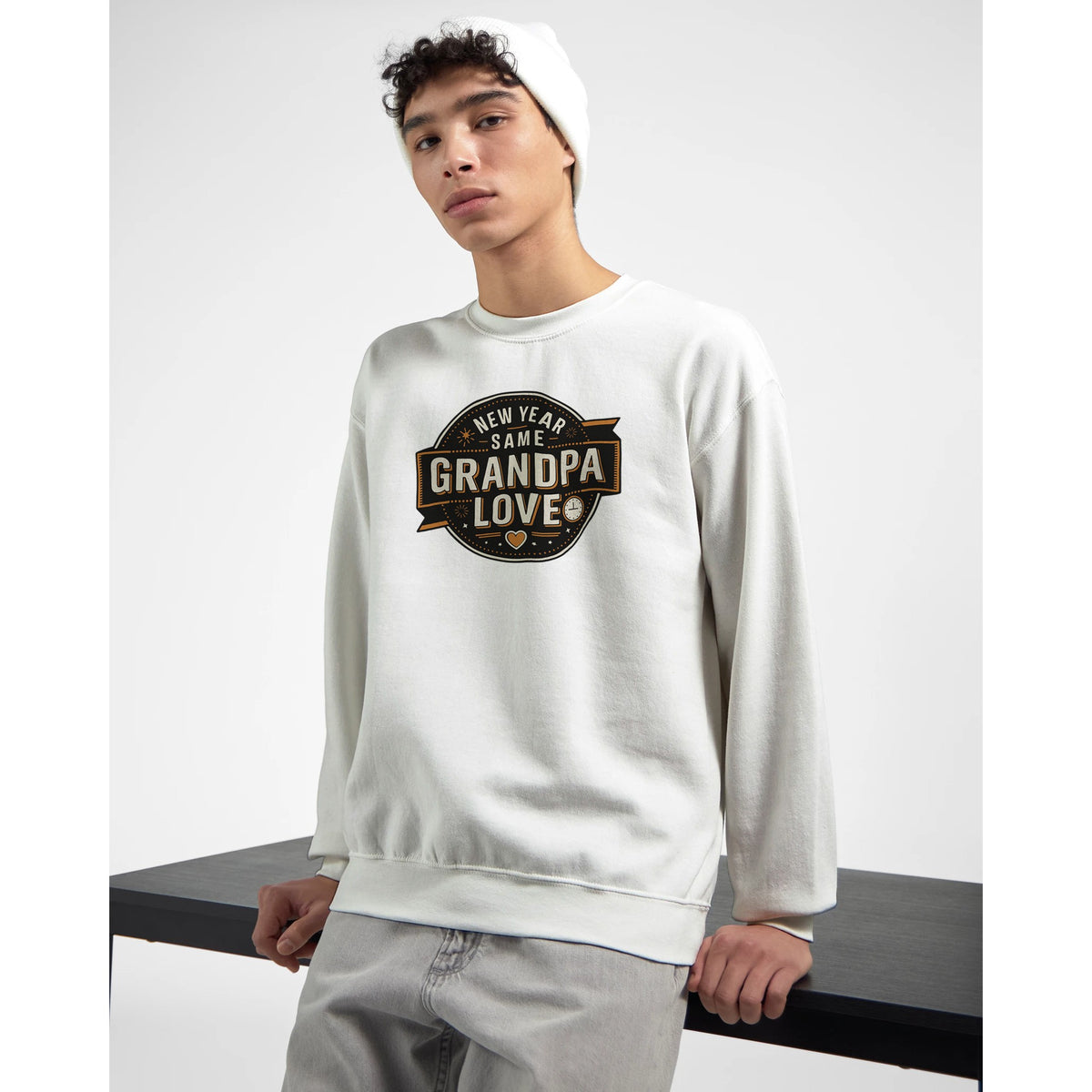 New Year, Same Grandpa Love - Sweatshirt - - Sweatshirts