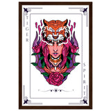 Artistry Unleashed - Warrior, Sacred Bull, and Tiger Spirit - - Wooden Framed Posters