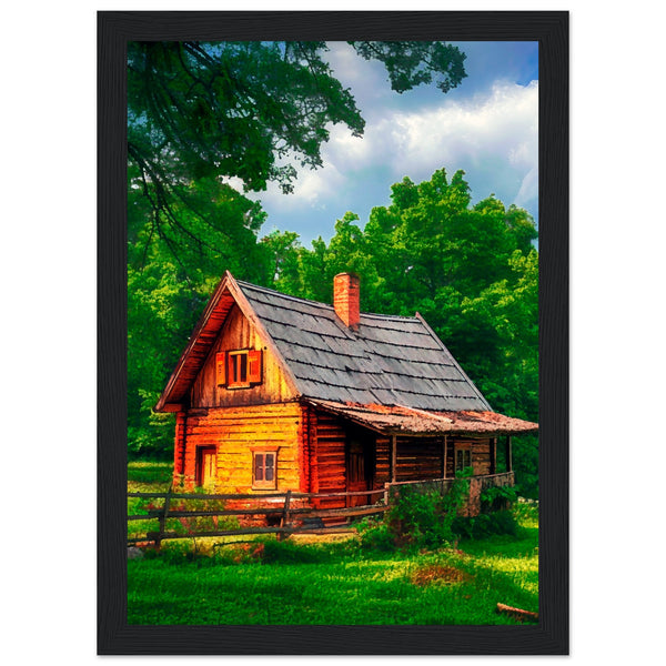 Peaceful Getaway - Framed Poster for Your Home - A4 21x29.7 cm 8x12″ Black frame - Framed Posters