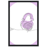 Melodic Moments - Stylish Headphones Print - 28x43 cm XL (11x17″) Black frame - Framed Prints