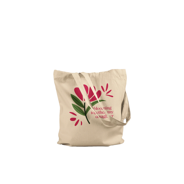 Mother-Daughter Bloom Tote Bag - - Tote Bags