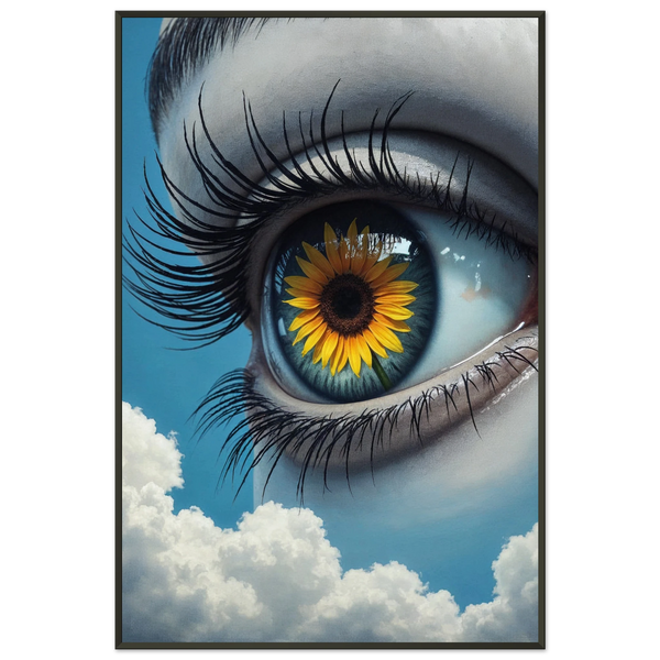 Sunflower Vision - A Window to Joyful Memories - - Metal Framed Posters