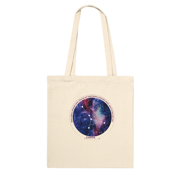 Premium Zodiac Tote Bag Gift for Astrology Fans - Cancer - Tote Bags