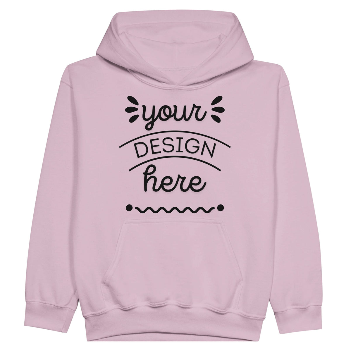 Customizable Classic Kids Hoodie - Light Pink - Pullover Hoodies