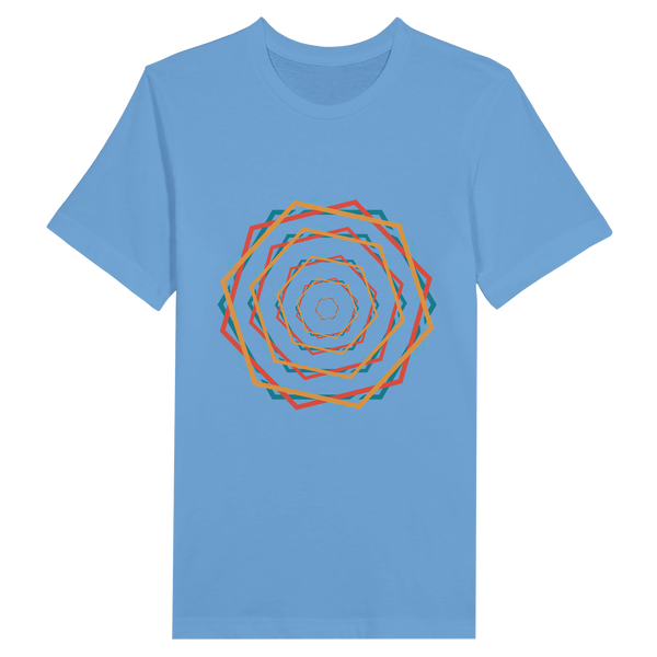 Vibrant Memories-Colorful Circles Tee - Light Blue - Print Material