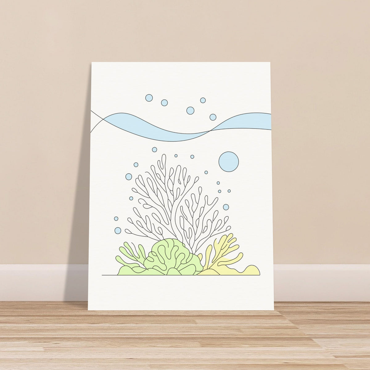 Peaceful Oceanscape - The Calm Beneath the Waves - 45x60 cm 18x24″ - Posters