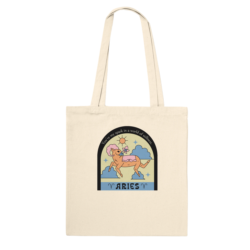 Zodiac Premium Tote Bag Gift for Her - Aries - Tote Bags