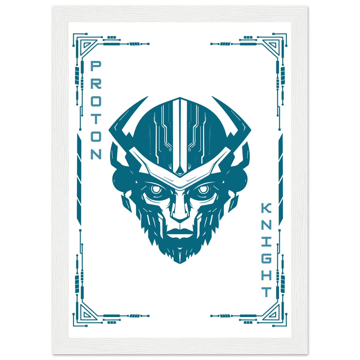 Transform Your Space - "Proton, Neural, Quantum Knights" Poster Set - - Wooden Framed Posters