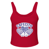 Coffee & Gossip Vibes - Start Your Day Right - solid red blend - Tank Tops