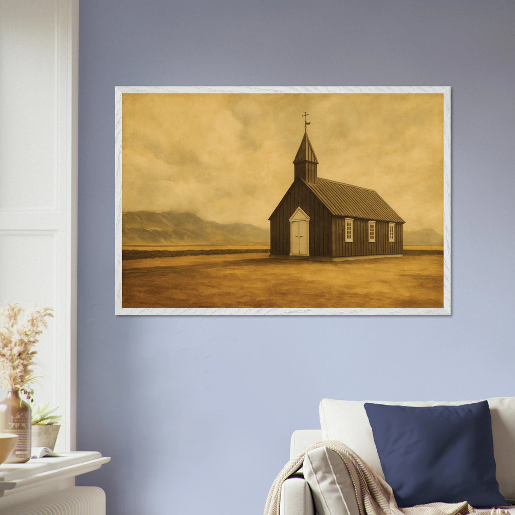 Wooden Framed Poster – Timeless Countryside Gift - White frame - Wooden Framed Posters