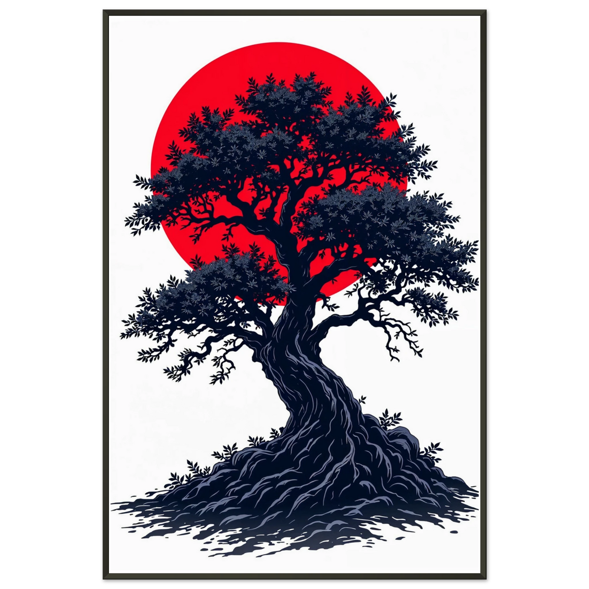Zen Tree Elegance - Framed Memory Poster - - Metal Framed Posters