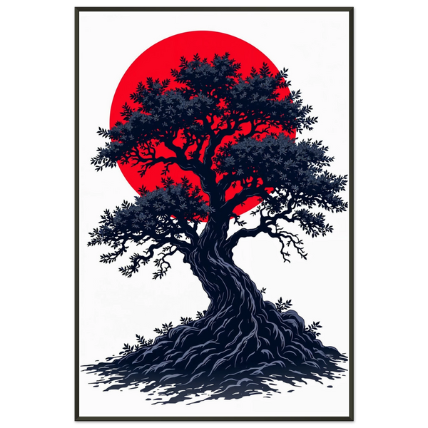 Zen Tree Elegance - Framed Memory Poster - - Metal Framed Posters