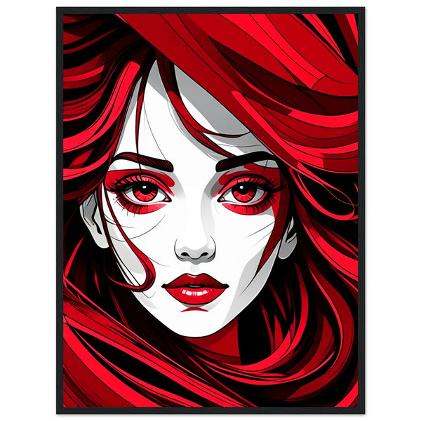 Red Passion - Art That Speaks - 60x80 cm 24x32″ Black frame - Framed Poster