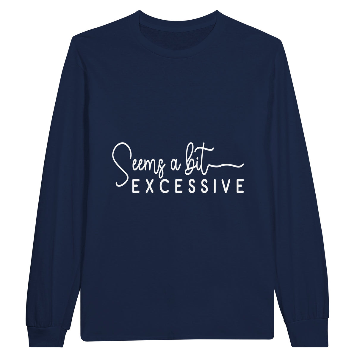 Beyond Limits - Durable Cotton Longsleeve Tee - Navy - Long Sleeve T-shirts