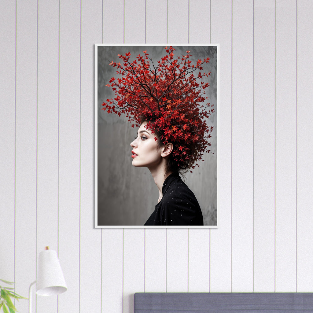 Arboreal Allure - A Unique Framed Print for Artful Souls - White frame 60x90 cm 24x36″ - Wooden Framed Posters