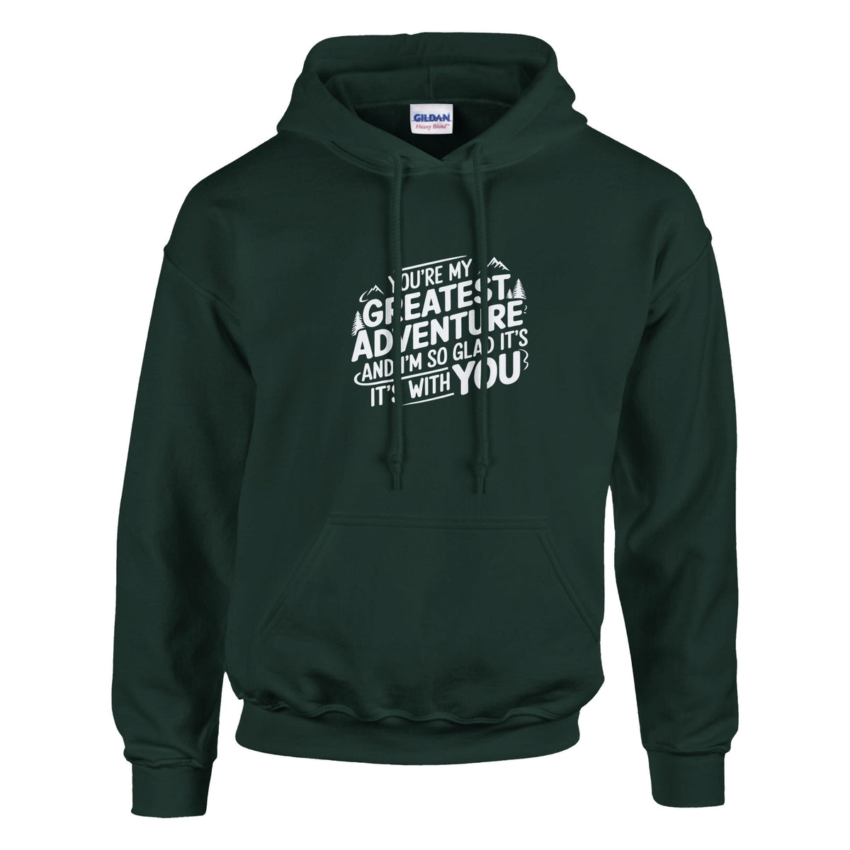 Gildan's "Greatest Adventure" Hoodie – A Perfect Gift for Your Husband - Forest Green - Hoodies