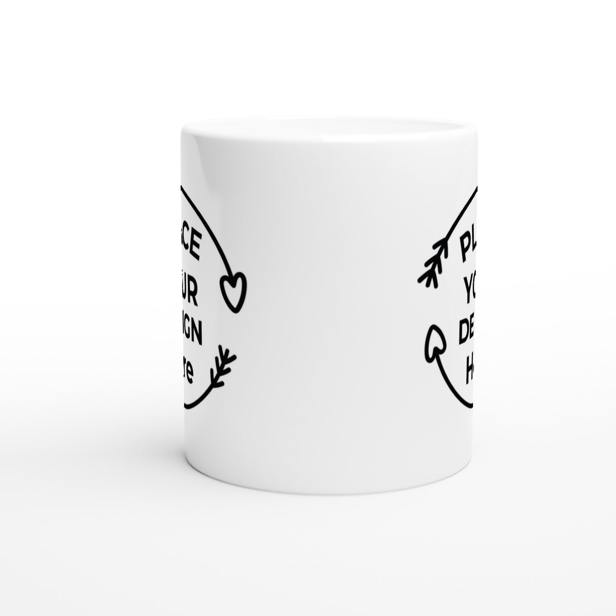 Perfect Sip - Glossy White Customizable Ceramic Mug with Colorful Flair - - Mugs