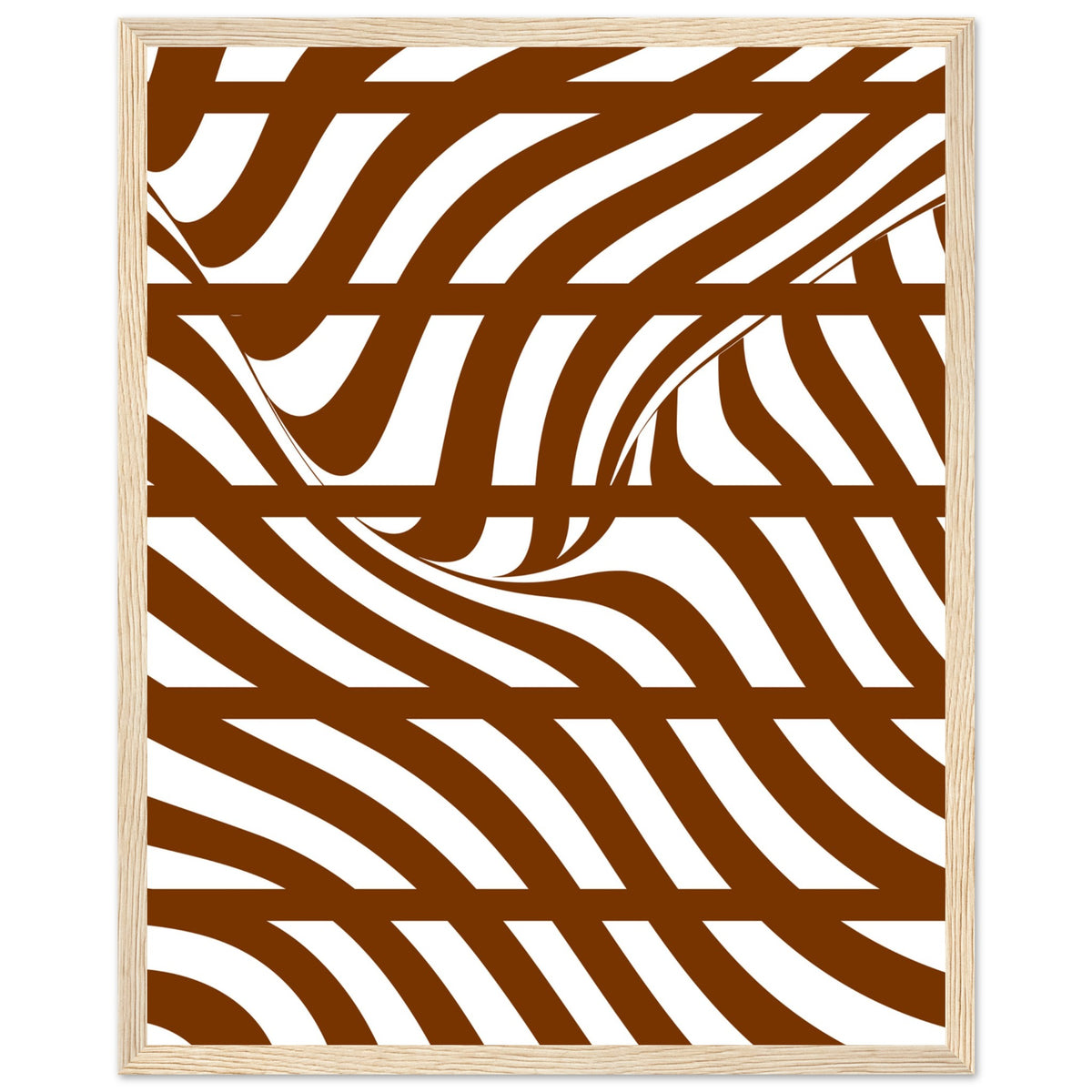 Flowing Lines - Contemporary Wall Art - 40x50 cm 16x20″ Wood frame - Wooden Framed Posters