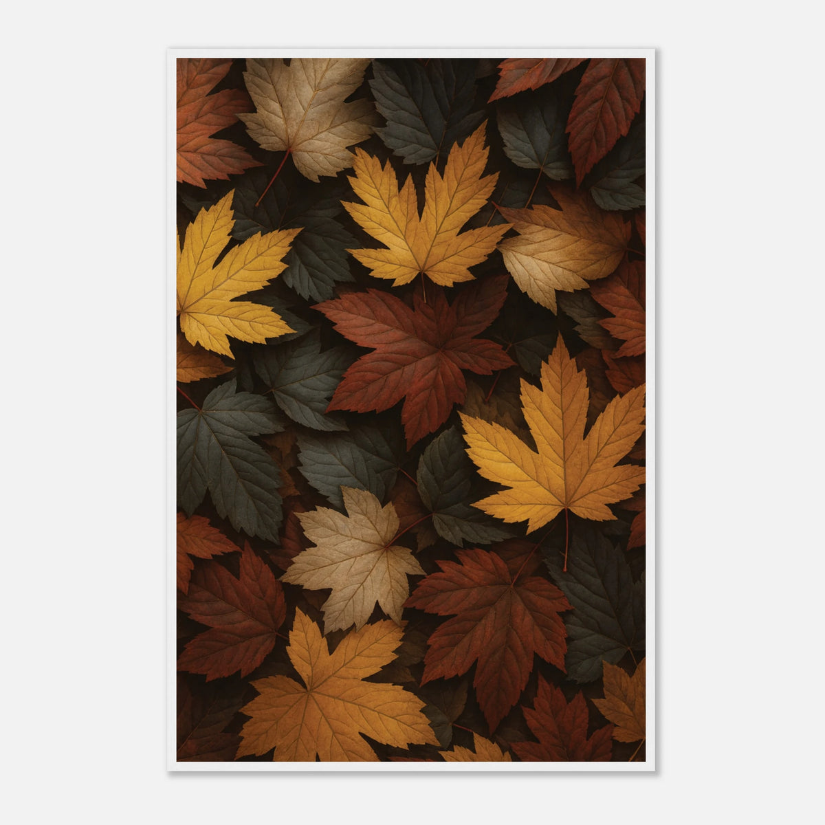 Golden Autumn Leaves - - Wooden Framed Posters