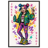 Zodiac Joker Poster Gift in Premium Wooden Frame - Black frame Joker Girl - Wooden Framed Posters