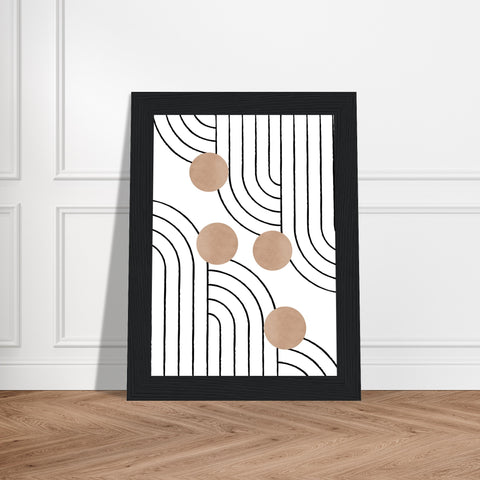Image of Timeless Elegance - Abstract Line Art with Natural Tones