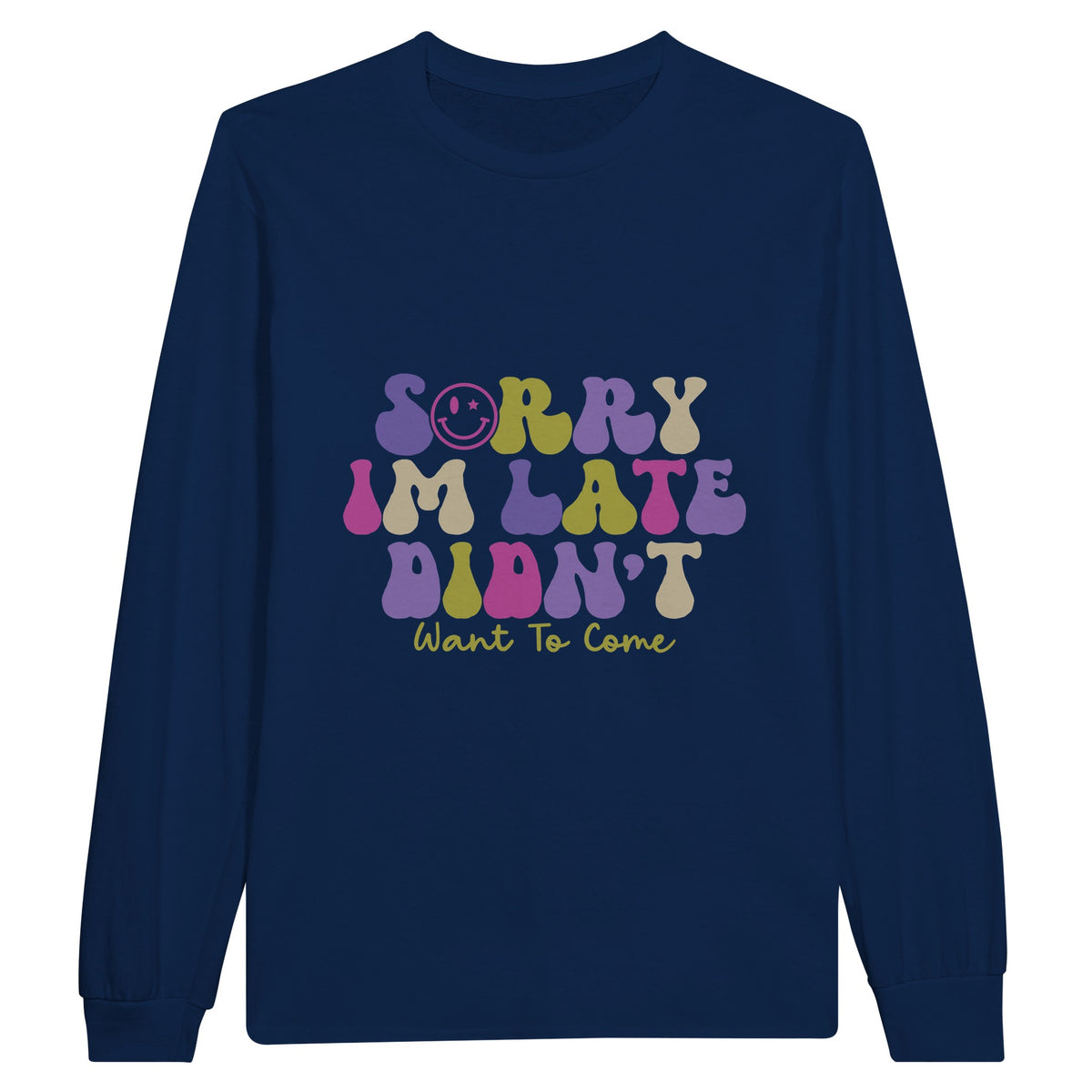 Late Arrival Chic - Wear Your Excuses with Style - Navy - Sweatshirt