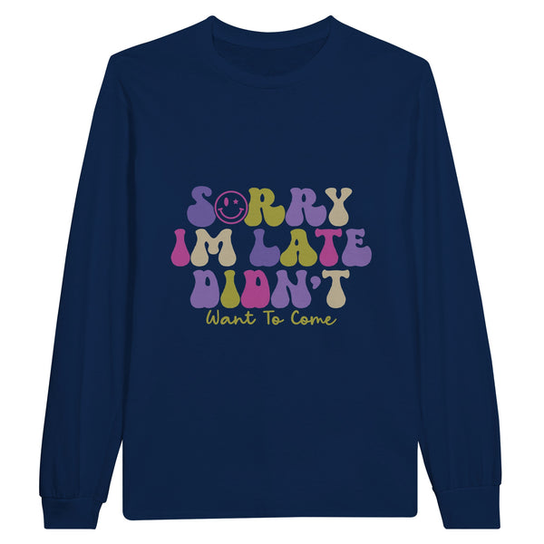 Late Arrival Chic - Wear Your Excuses with Style - Navy - Sweatshirt