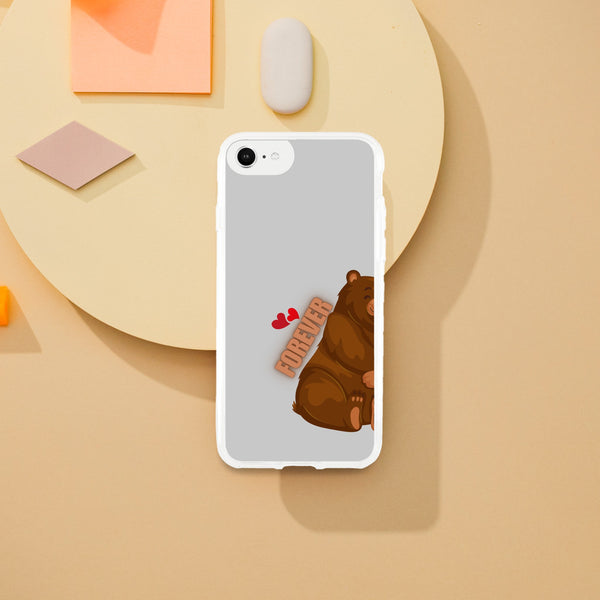 Bear Hugs Forever - Matching Couple Phone Cases - iPhone 8 Male Teddy Bear - Tech Accessories