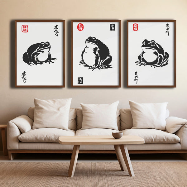 Zen Frog Serenity - 20x30 - Framed Posters