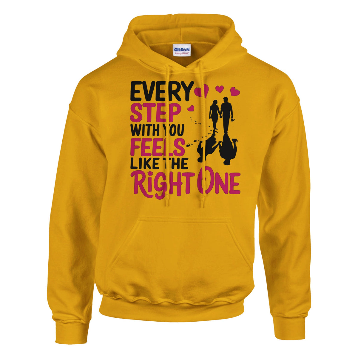 Every Step Together – The Perfect Hoodie for Him - Gold - Hoodies