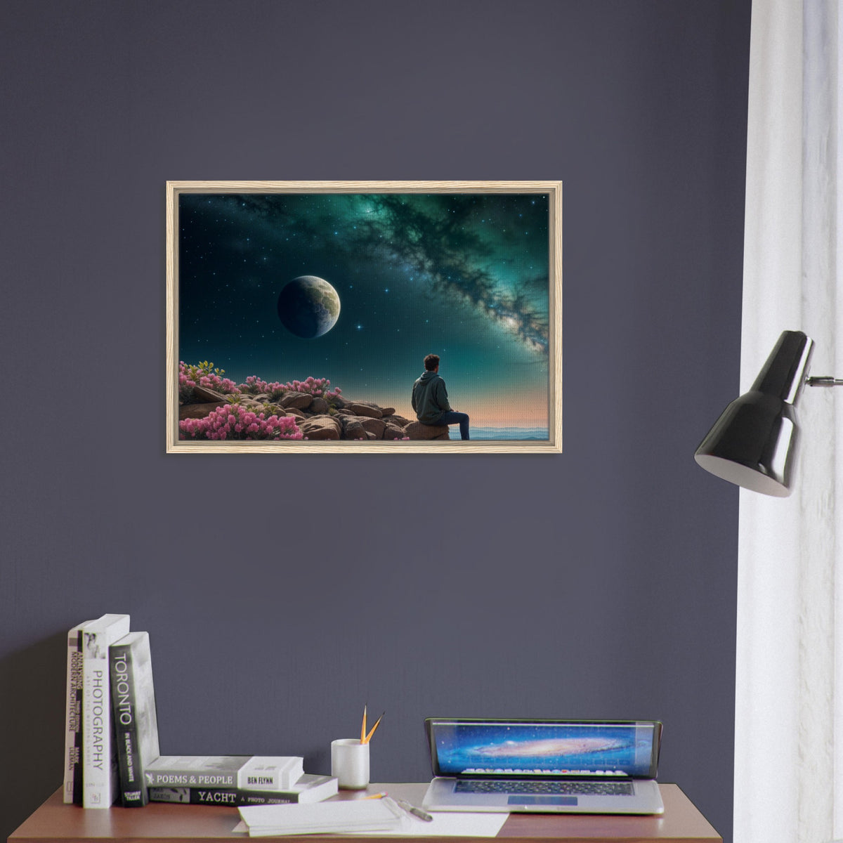 Cosmic Contemplation - A Journey Beyond the Stars - - Canvas