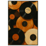 Timeless Music Gift – Vinyl Records Metal Framed Poster - - Metal Framed Posters
