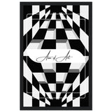 Modern Maze - Aim of Art Illusion - 28x43 cm XL (11x17″) Black frame - Wooden Framed Posters