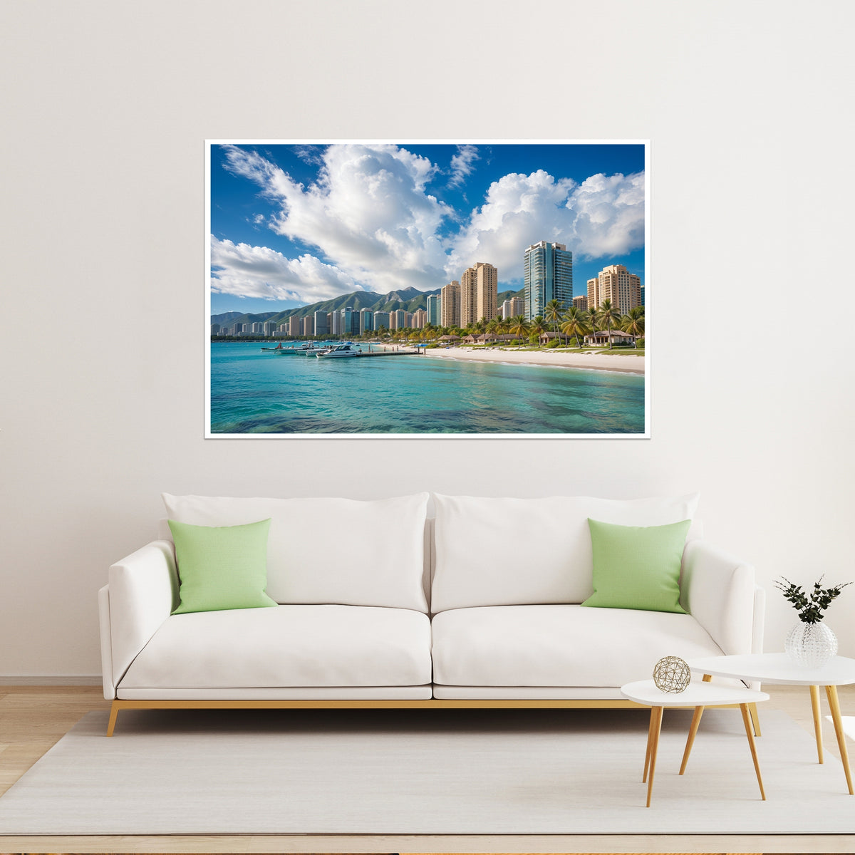 Urban Paradise - Coastal Serenity - - Framed Posters