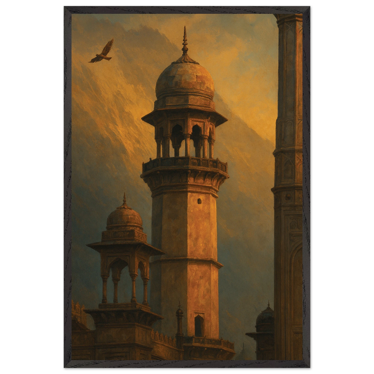 Islamic Architecture Poster – Cultural Wooden Frame Art - Black frame - Wooden Framed Posters