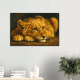 Metal Framed Poster Gift – Gentle Lion Cub Artwork - Default Title - Metal Framed Posters