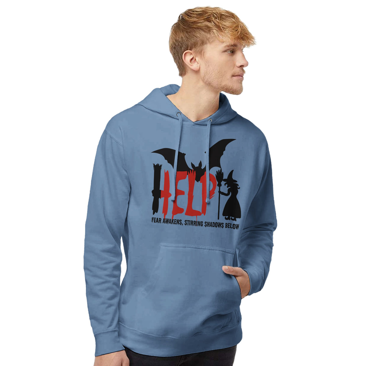 HELP! Dark Shadows Hoodie for Halloween - Royal Heather - Sweatshirts